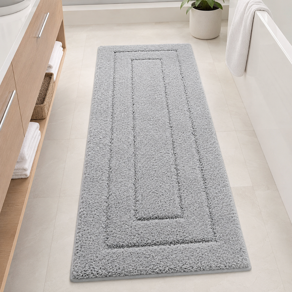 CloudStep Non-Slip Microfiber Bath Mat | Ultra-Absorbent Bathroom Rug for Modern Decor Bath Rugs & Mats