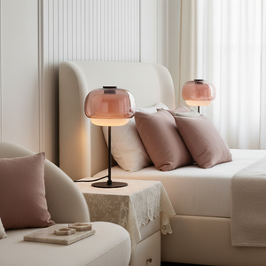 Sanae Double-Dome Colored Glass Accent Table Lamp, 16 in