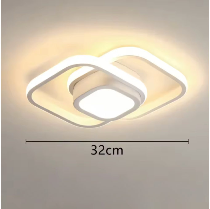 Sleek Double Ring Flush Mount Ceiling Light - Modern LED Fixture Lamps & Light Fixtures