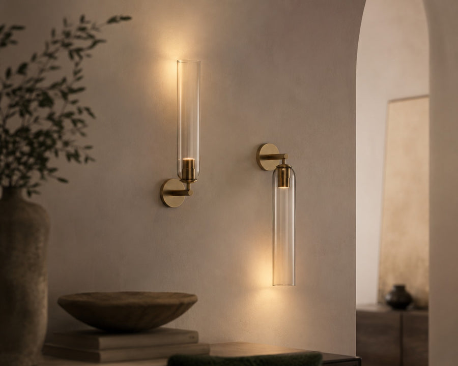 The sconce mounted facing up and facing down