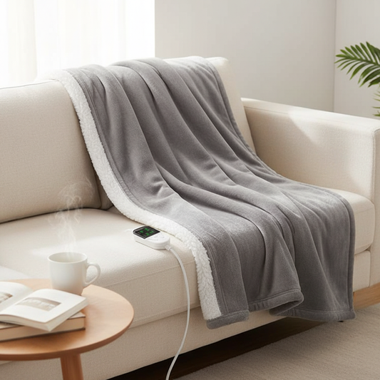 CozyFleece - Electric Heated Throw Blanket with 6 Temperature Settings Blanket