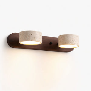 Travertine Duo Natural Stone LED Wall Light