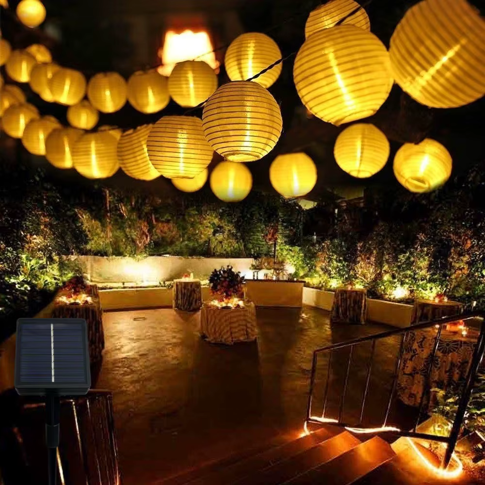 Solar Lantern String Lights | Waterproof Art Deco Patio Lights for Outdoor Decor Outdoor Lighting