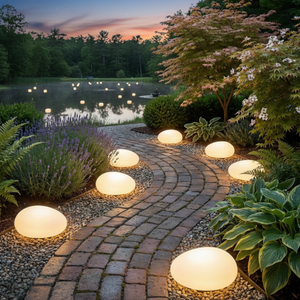LunaStone | Solar Outdoor Pebble Stone Light, Waterproof LED Pathway Light for Garden Outdoor Lighting