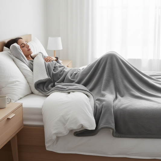 CozyFleece - Electric Heated Throw Blanket with 6 Temperature Settings Blanket