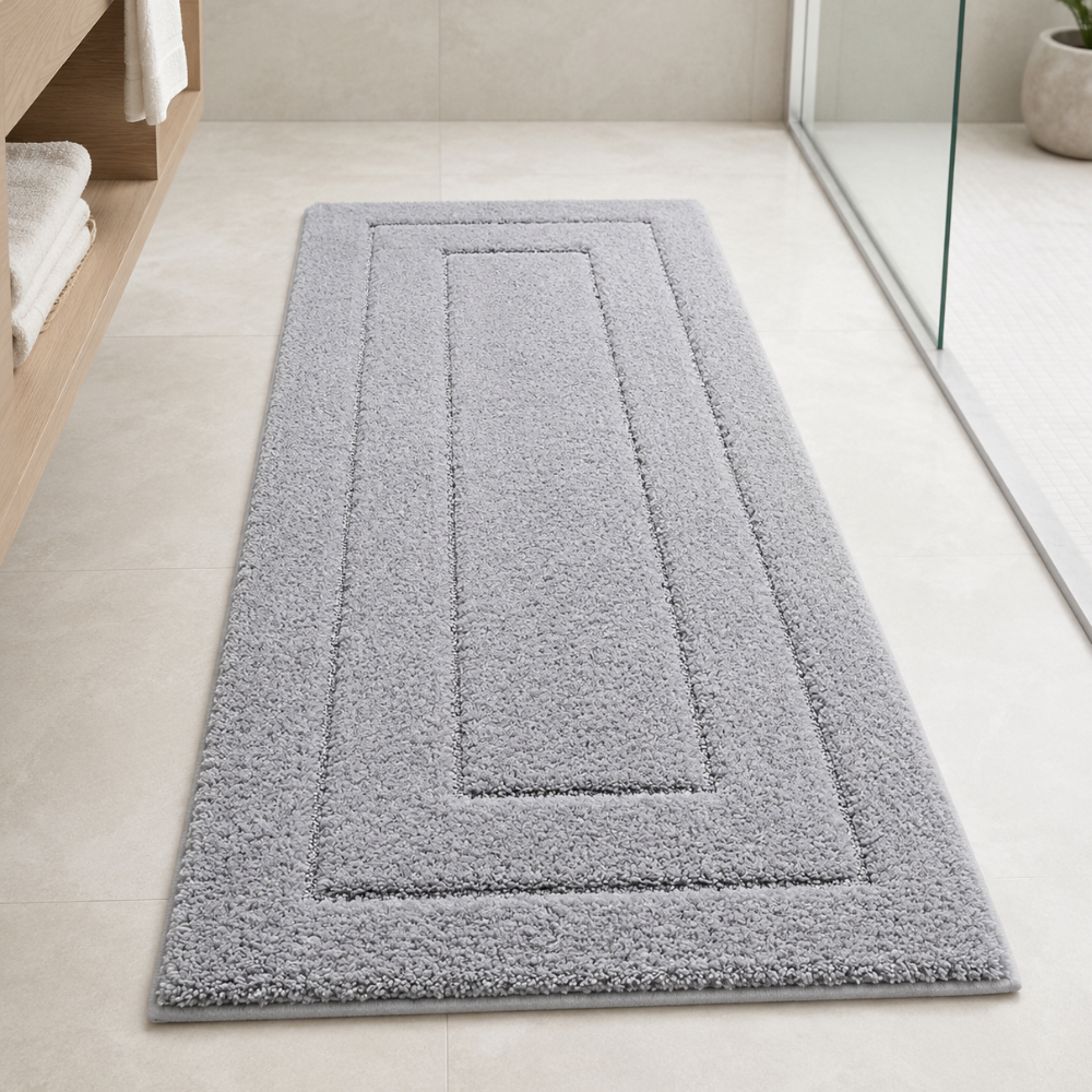 CloudStep Non-Slip Microfiber Bath Mat | Ultra-Absorbent Bathroom Rug for Modern Decor Bath Rugs & Mats
