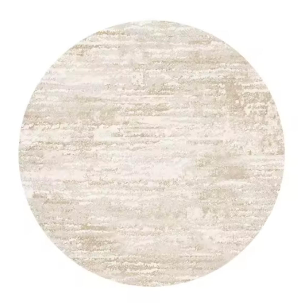 Veloria Luxury Round Cream Area Rug | Soft Plush Carpet for Living Room or Bedroom Round Area Rugs