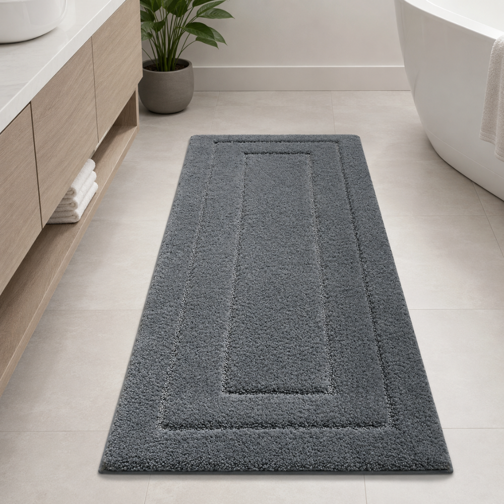 CloudStep Non-Slip Microfiber Bath Mat | Ultra-Absorbent Bathroom Rug for Modern Decor Bath Rugs & Mats