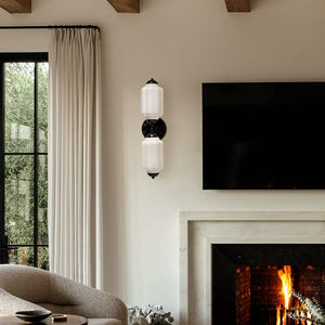 Eloise 2-Light Milk Glass Vanity Light