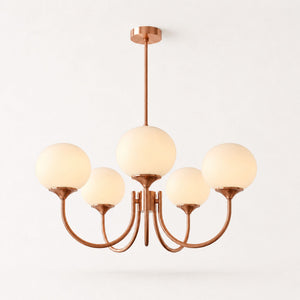 Marshmallow Hand-Sprayed Glass Globe Chandelier
