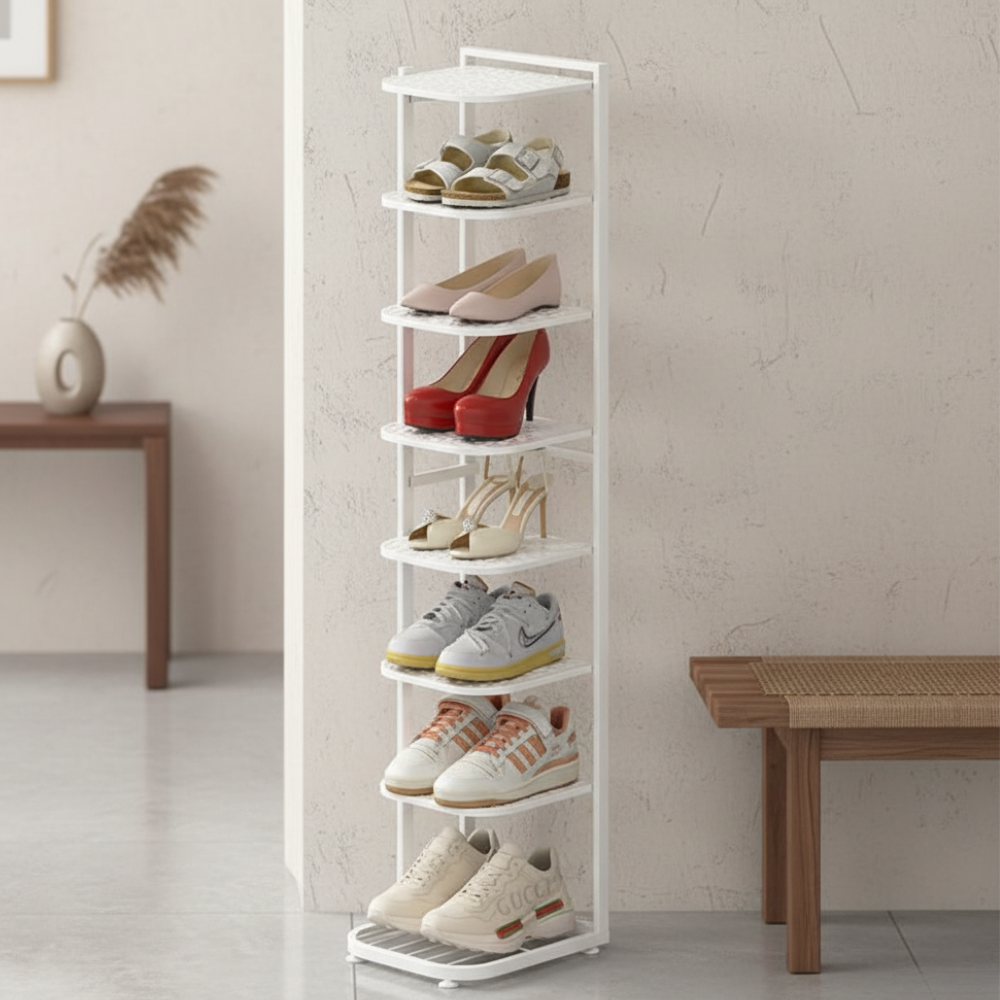 Minimalist Iron Shoe Rack - 5 to 10-Tier Space-Saving Shoe Organizer Shoe Storage