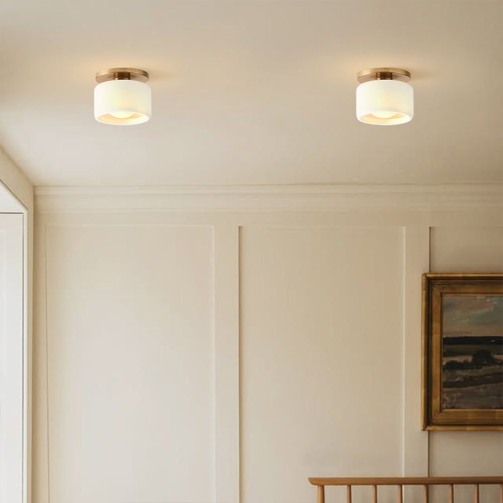 Porcelain Semi Flush Mount Ceiling Light