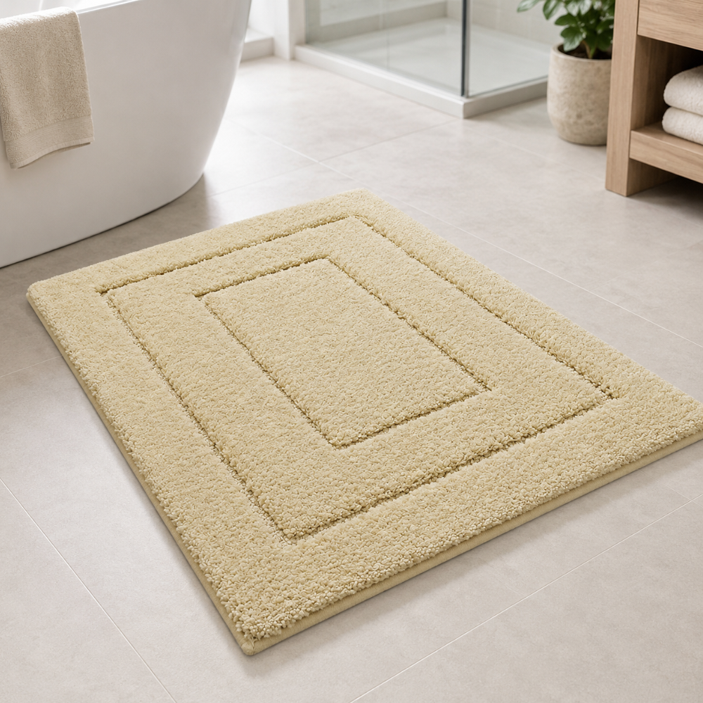 CloudStep Non-Slip Microfiber Bath Mat | Ultra-Absorbent Bathroom Rug for Modern Decor Bath Rugs & Mats