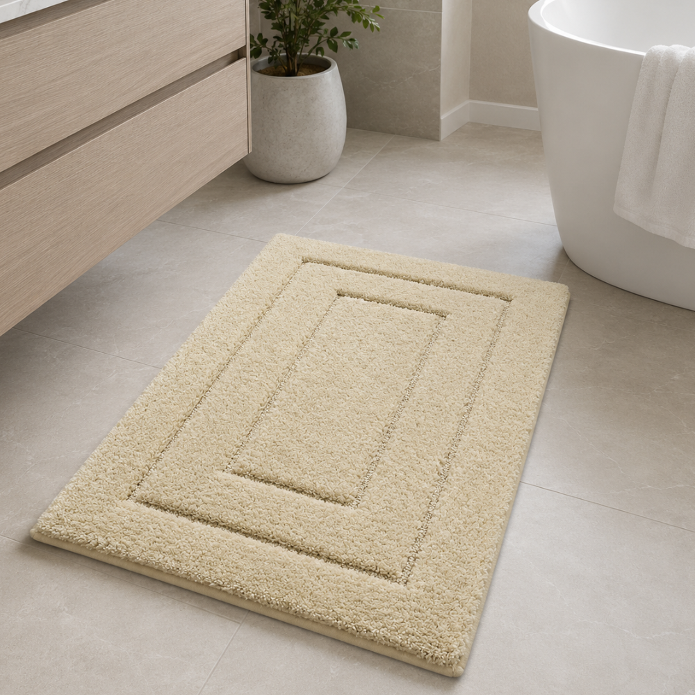 CloudStep Non-Slip Microfiber Bath Mat | Ultra-Absorbent Bathroom Rug for Modern Decor Bath Rugs & Mats