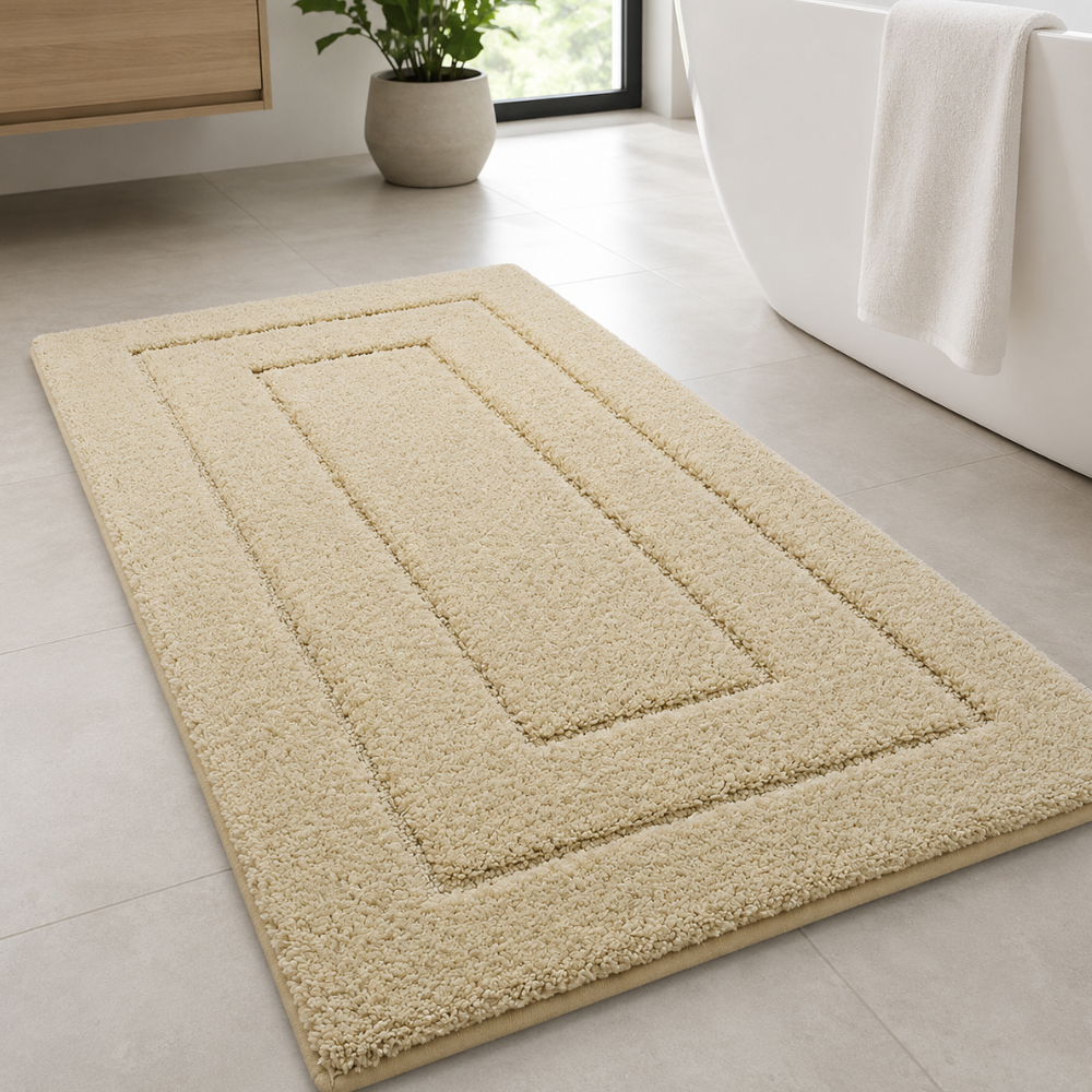 CloudStep Non-Slip Microfiber Bath Mat | Ultra-Absorbent Bathroom Rug for Modern Decor Bath Rugs & Mats