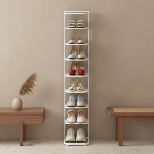 Minimalist Iron Shoe Rack - 5 to 10-Tier Space-Saving Shoe Organizer Shoe Storage