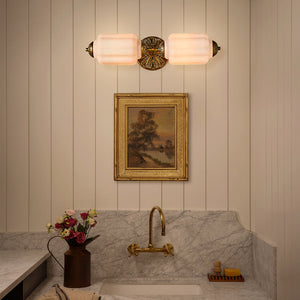 Eloise 2-Light Milk Glass Vanity Light