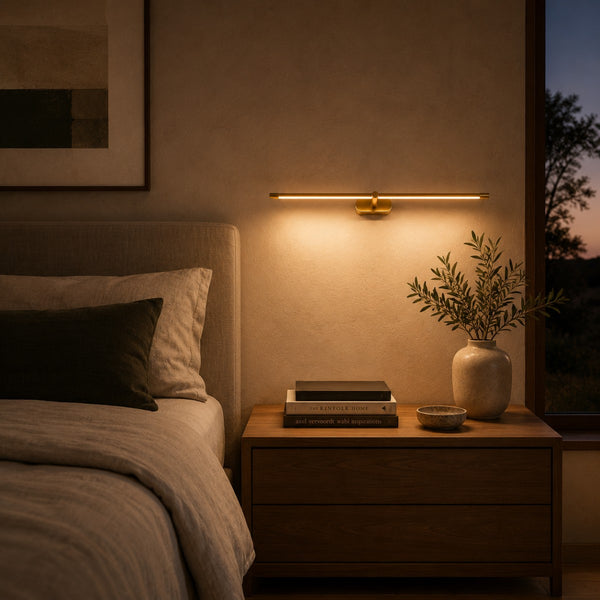Over a bedside table