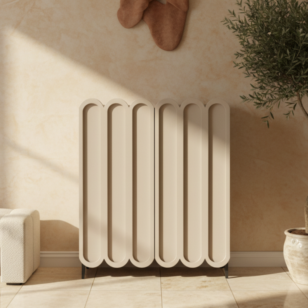 Elegant 4-Tier Shoe Storage Cabinet with Scalloped Edge Design for Entryway Shoe Storage