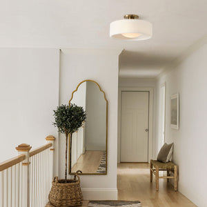Porcelain Semi Flush Mount Ceiling Light