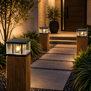 Modern Outdoor Pillar Light - Waterproof Aluminum Pillar Lamp for Pathways Outdoor Lighting