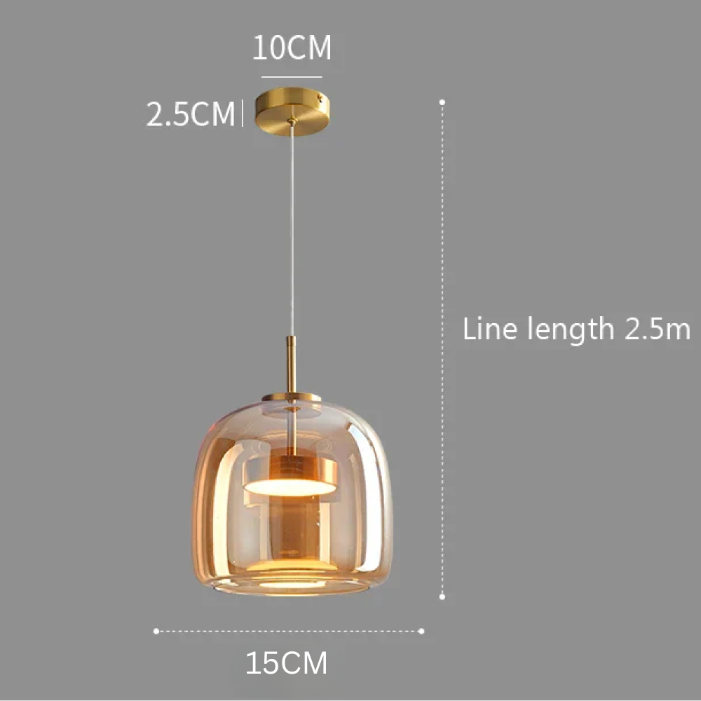 Nordic Glass Pendant Light - Adjustable Kitchen Hanging Lights Pendant Lights