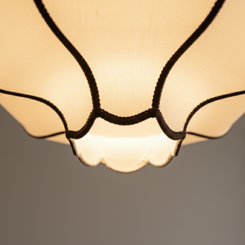 Lanora | Elegant Modern Fabric Kitchen Pendant Lighting with Walnut Accents Pendant Lights