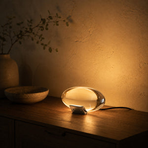 Aurelia Oval Crystal Glass Table Lamp