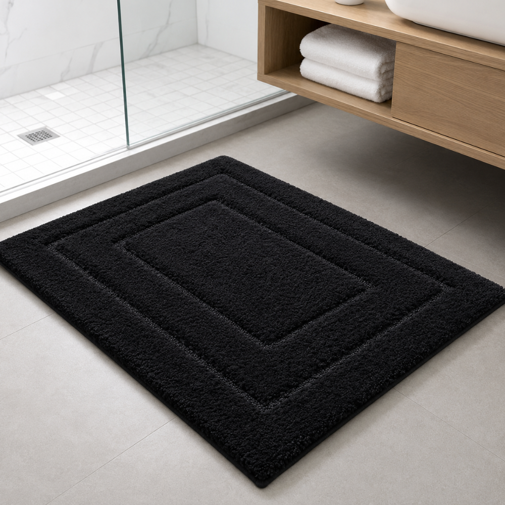 CloudStep Non-Slip Microfiber Bath Mat | Ultra-Absorbent Bathroom Rug for Modern Decor Bath Rugs & Mats