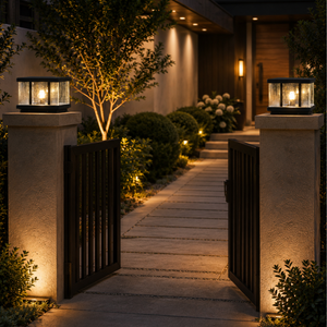 Modern Outdoor Pillar Light - Waterproof Aluminum Pillar Lamp for Pathways Outdoor Lighting