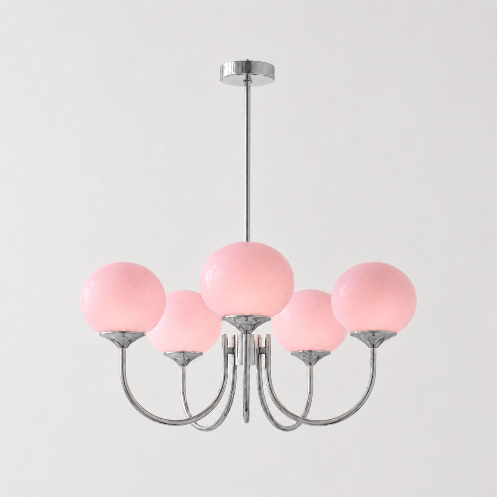 Marshmallow Hand-Sprayed Glass Globe Chandelier