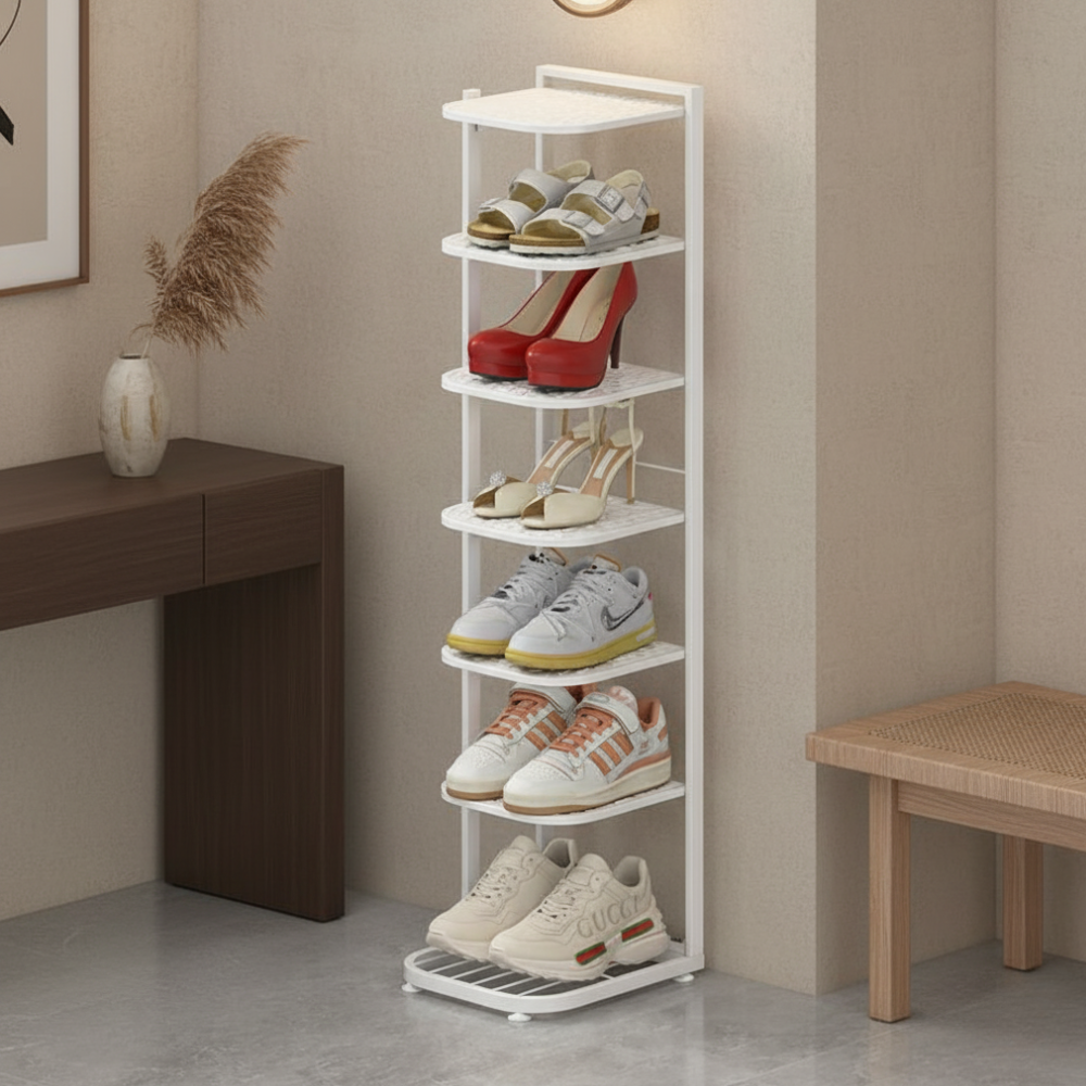 Minimalist Iron Shoe Rack - 5 to 10-Tier Space-Saving Shoe Organizer Shoe Storage