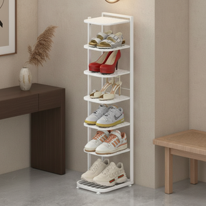 Minimalist Iron Shoe Rack - 5 to 10-Tier Space-Saving Shoe Organizer Shoe Storage