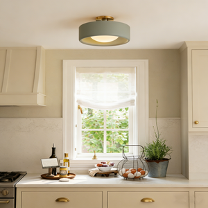 Porcelain Semi Flush Mount Ceiling Light