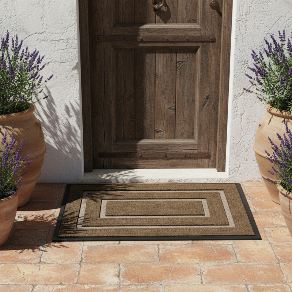 TerraMat - Non-Slip Curved Thread Outdoor Doormat for Entryways & Patios Door Mats
