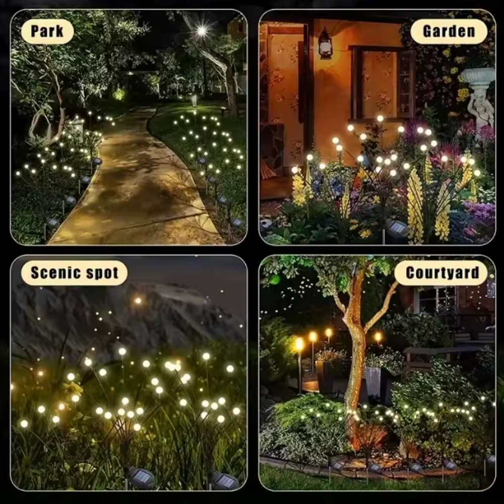 Elegant Solar Firefly Garden Lights | Waterproof Outdoor Lighting with 120 Lumens for Stunning Gardens or Patios Outdoor Lighting
