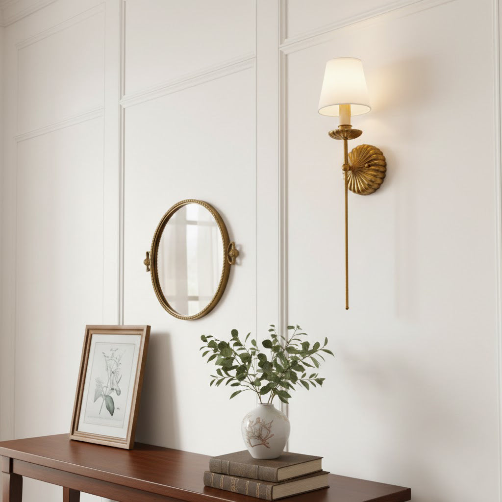 Catina Gold-Leaf Double Wall Sconce