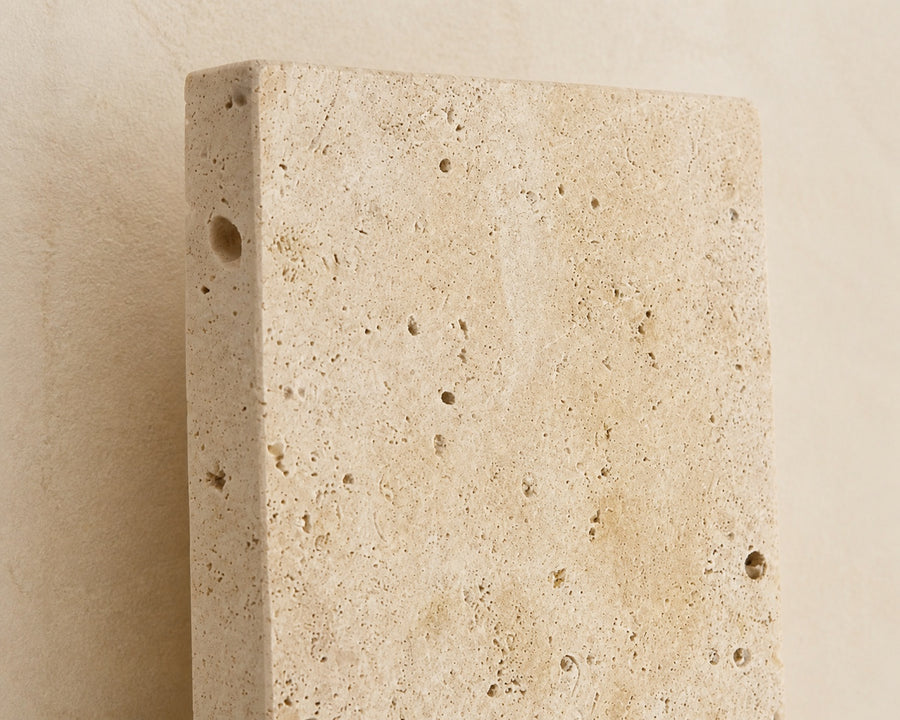 Close view of the natural stone surface and veining