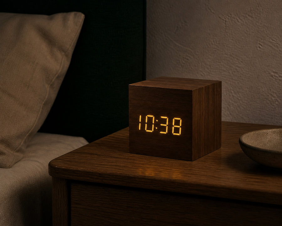 Close view of the display at a dim night setting