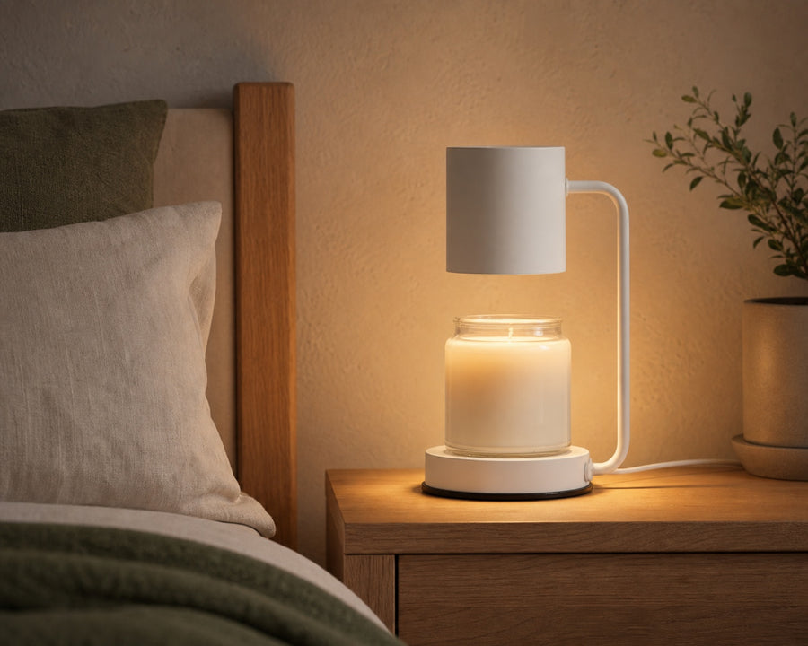 The candle warmer lamp as ambient light in a room