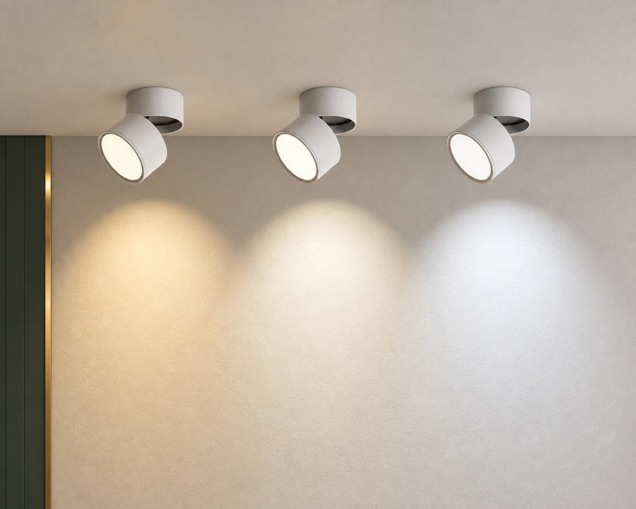 The beam shown in warm, neutral, and cool tones