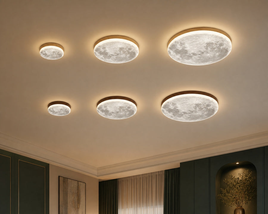 The light shown at bright and dimmed levels