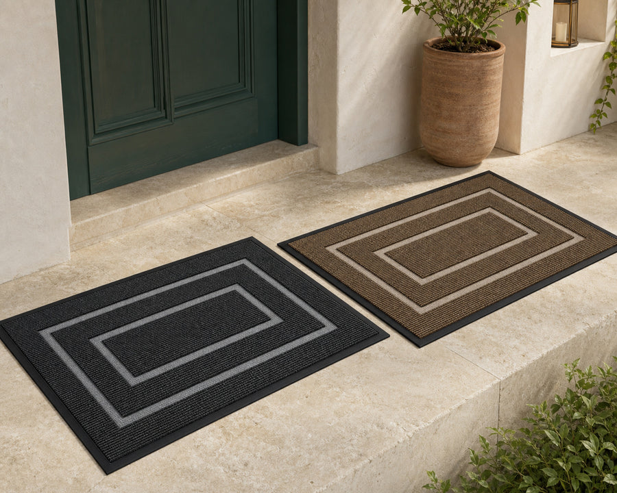 The mat in black and brown finishes