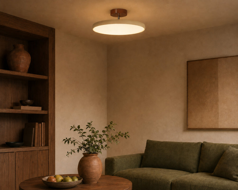A room lit by the Drift showing true, warm colour