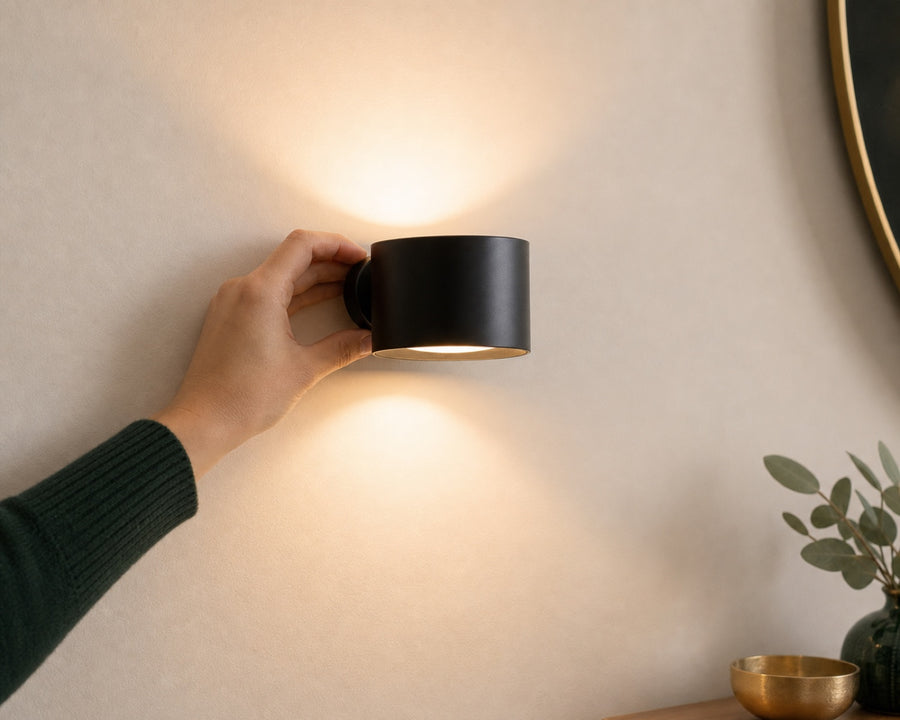 The light shown in warm, natural and white tones