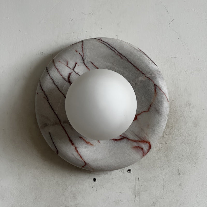 Orli Red Marble Wall Sconce