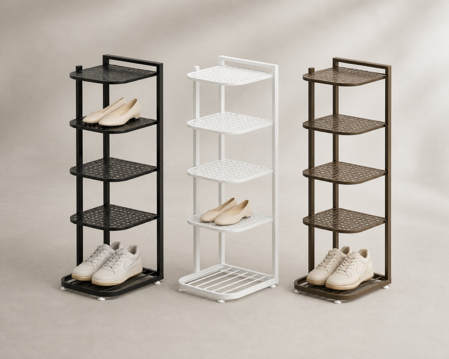 The rack shown in Black, White, and Bronze