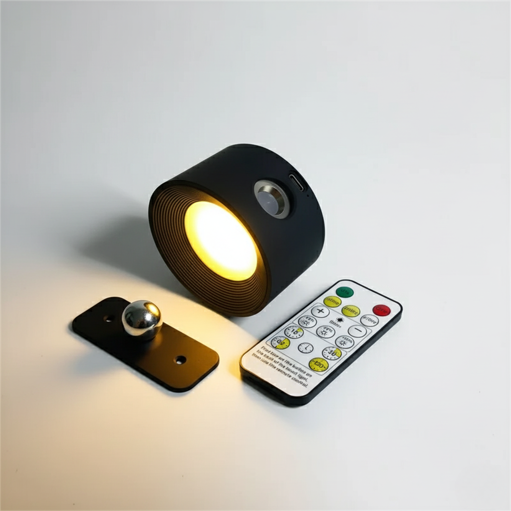 Pivot Easy-Stick - 360° Wireless Wall Sconce, Cordless LED, Battery Powered, USB Rechargeable Wall Light