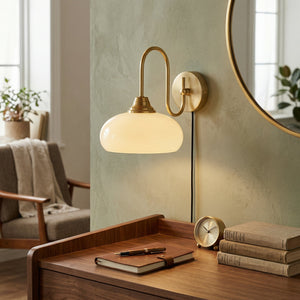 Nova Glass Plug-in Wall Lamp