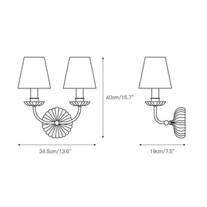 Catina Gold-Leaf Double Wall Sconce